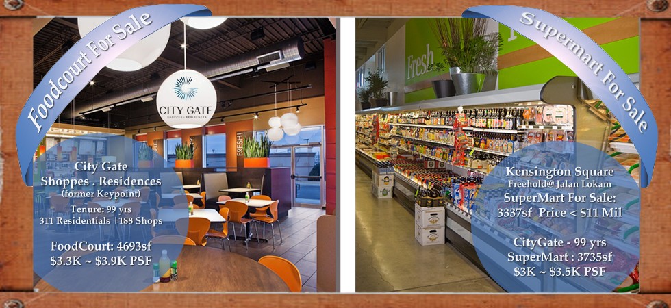 Foodcourt & Supermart at City Gate and Kensington Square