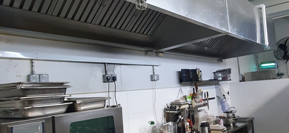 central kitchen with exhaust system